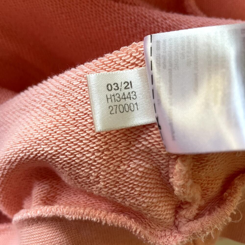 Women's‎ Adidas Originals Peach Pink Orange Funny Dino Casual Hoodie Sweater XS - Picture 10 of 16